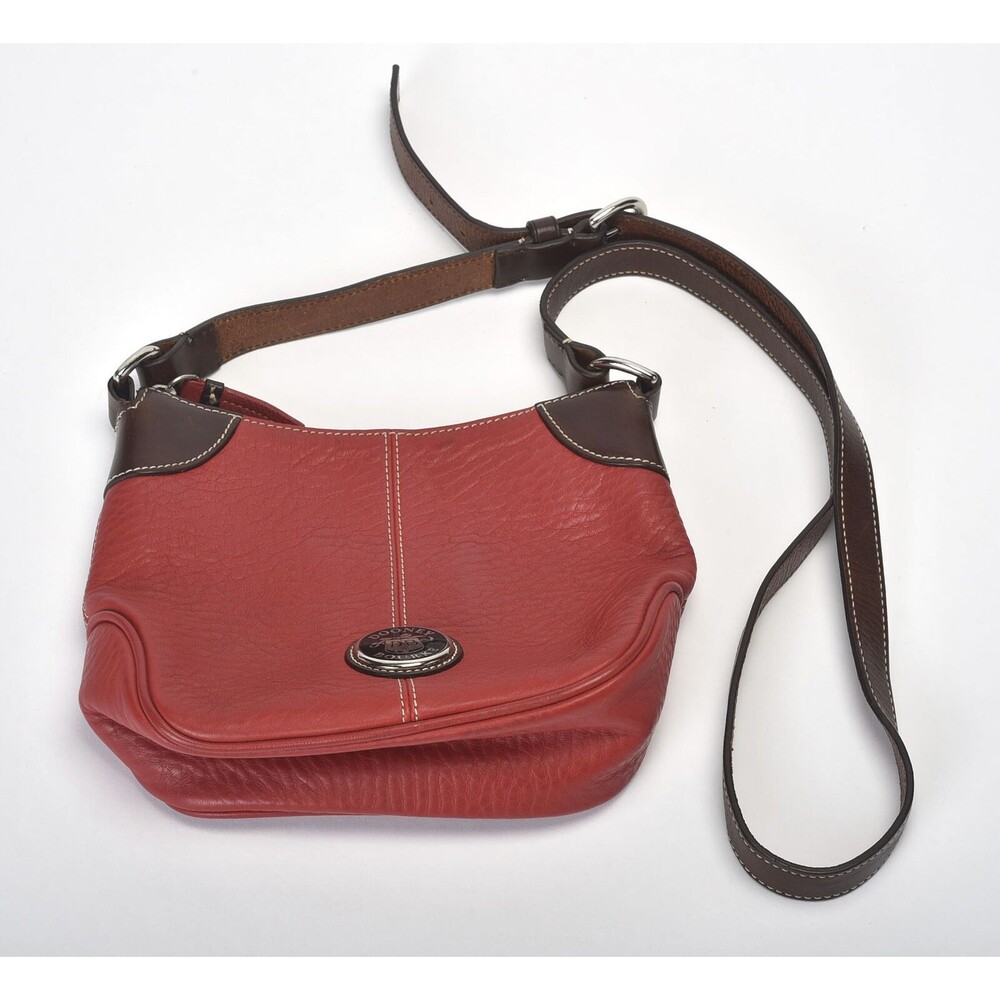 Vintage Dooney & Bourke Red Pebbled Leather Handbag {EX}